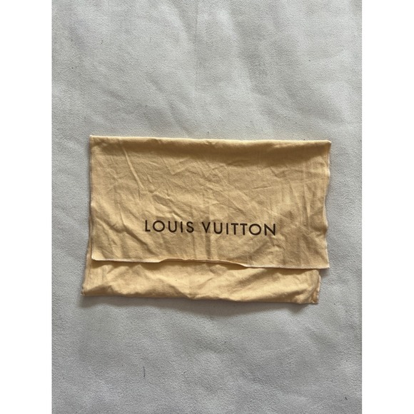 Louis Vuitton Accessories - Louis Vuitton Vintage Tan Cotton Flannel Dust Bag Flap Closure Logo Small Medium